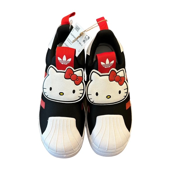 adidas Originals Superstar 360 x Hello Kitty Sneakers Black/Red Little Kids 3 - Picture 2 of 8